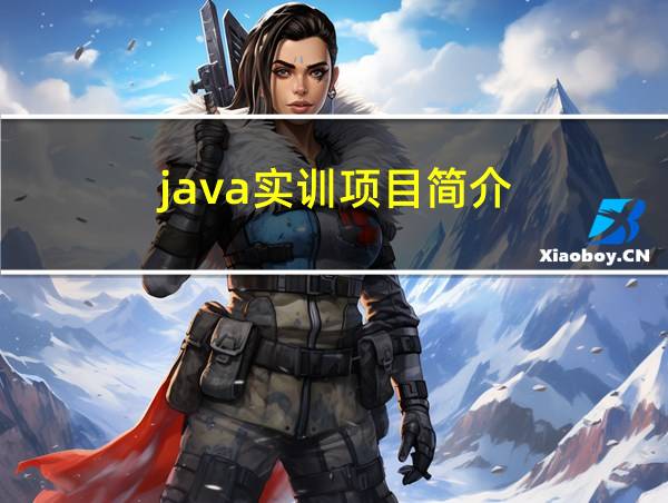 java实训项目简介的相关图片