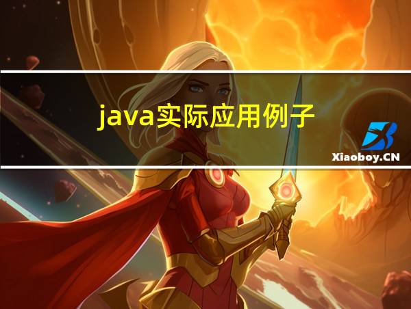 java实际应用例子的相关图片