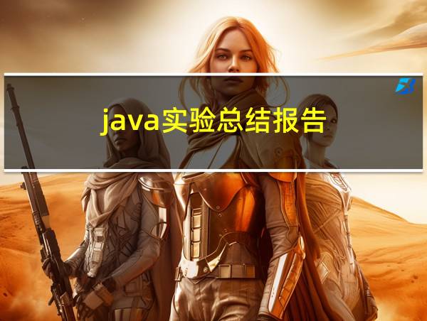 java实验总结报告的相关图片