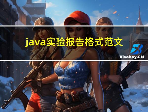 java实验报告格式范文的相关图片