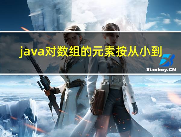 java对数组的元素按从小到大进行排序的相关图片