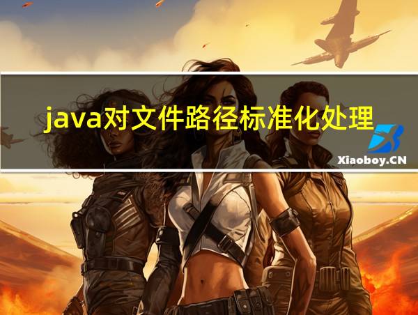 java对文件路径标准化处理方法的相关图片