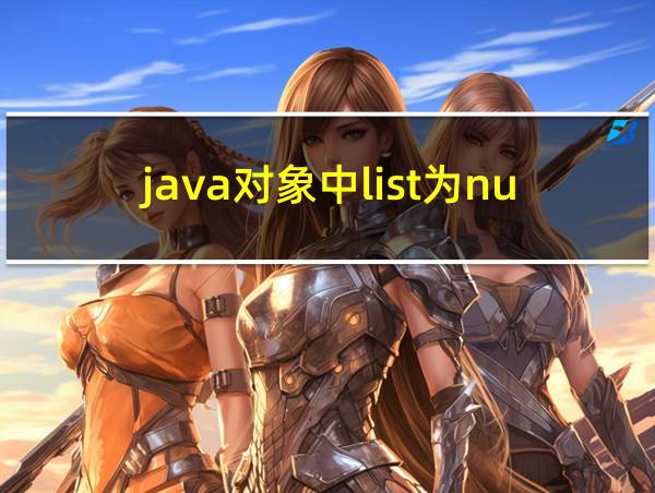 java对象中list为null的相关图片