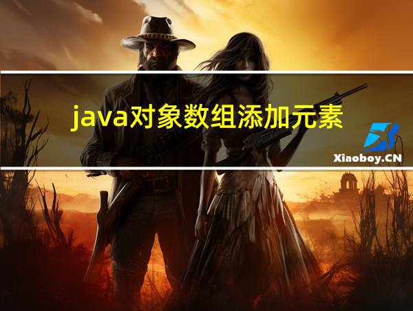 java对象数组添加元素的相关图片