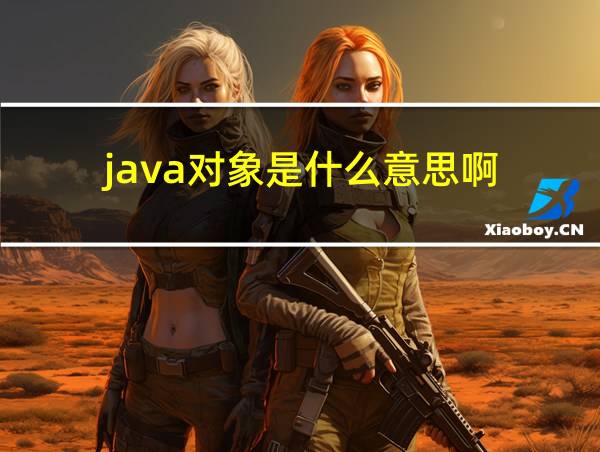 java对象是什么意思啊的相关图片