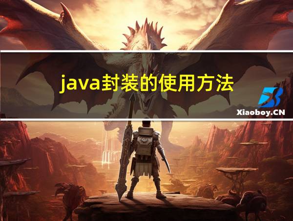 java封装的使用方法的相关图片