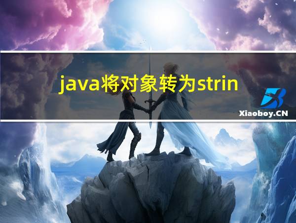 java将对象转为string的相关图片