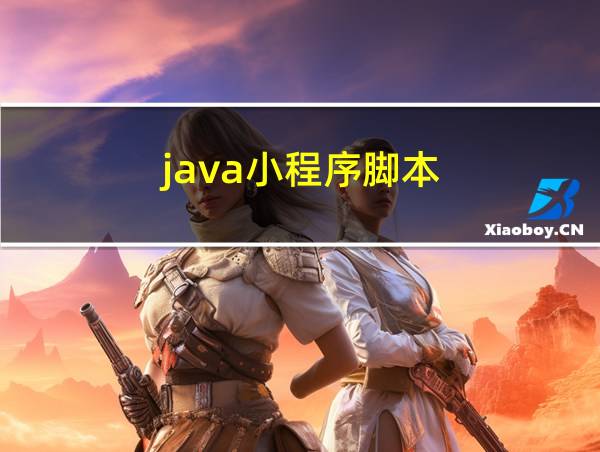 java小程序脚本的相关图片