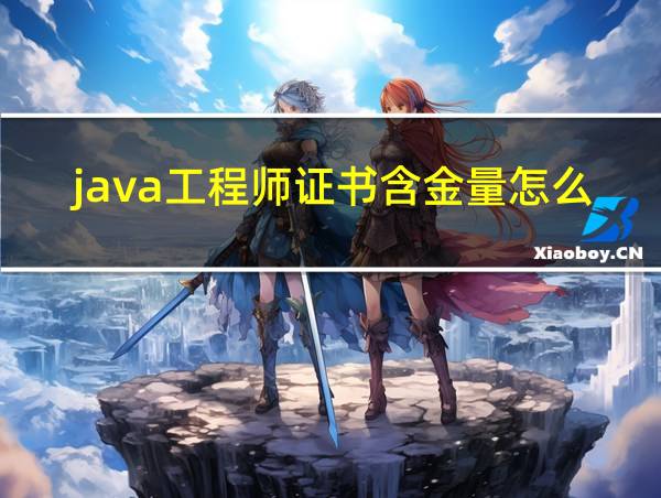 java工程师证书含金量怎么样的相关图片