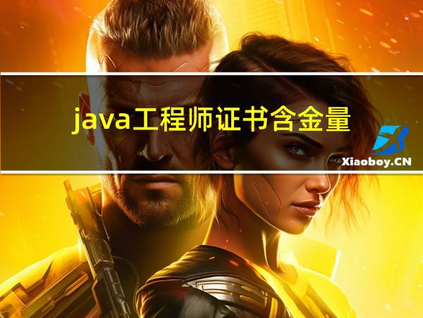 java工程师证书含金量的相关图片