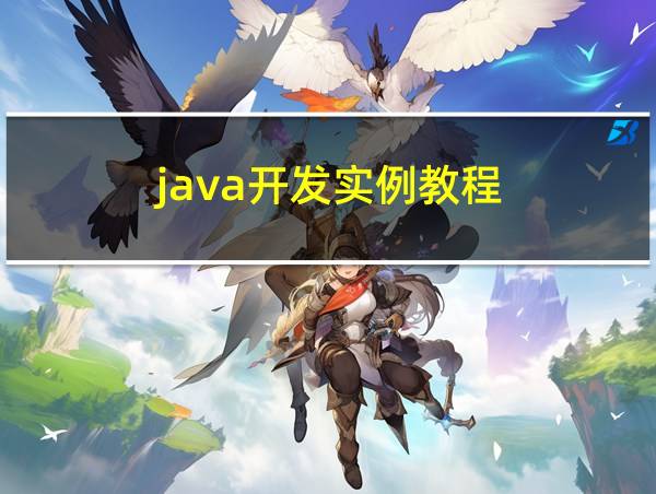 java开发实例教程的相关图片