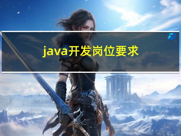 java开发岗位要求的相关图片