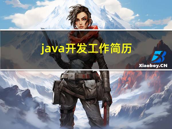 java开发工作简历的相关图片