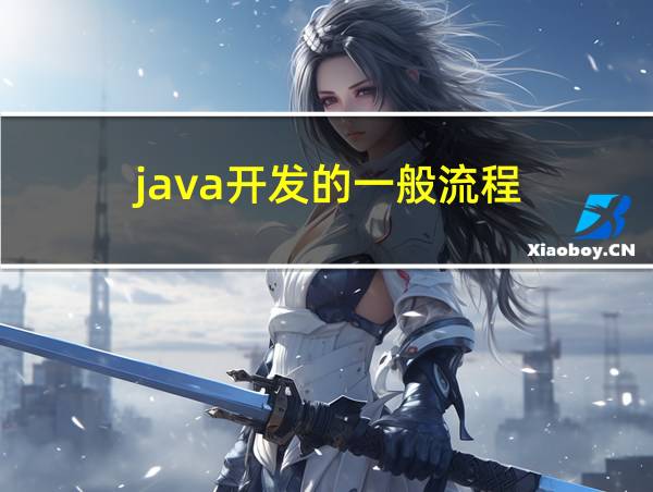 java开发的一般流程的相关图片