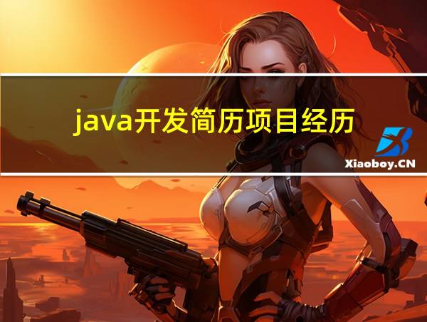 java开发简历项目经历的相关图片