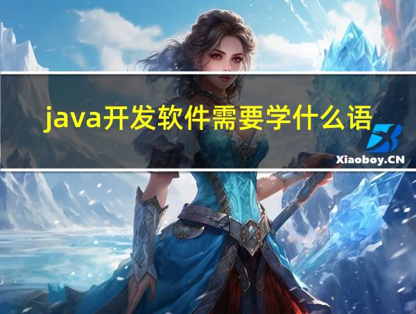 java开发软件需要学什么语言的相关图片