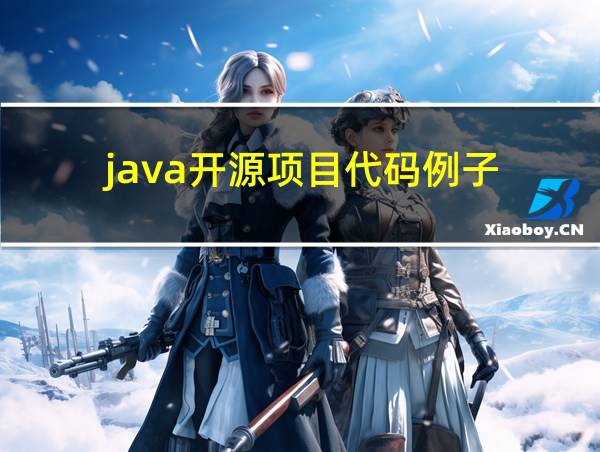 java开源项目代码例子的相关图片