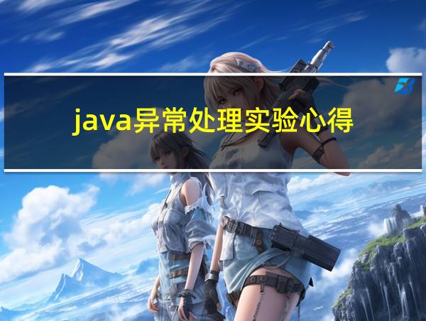 java异常处理实验心得的相关图片