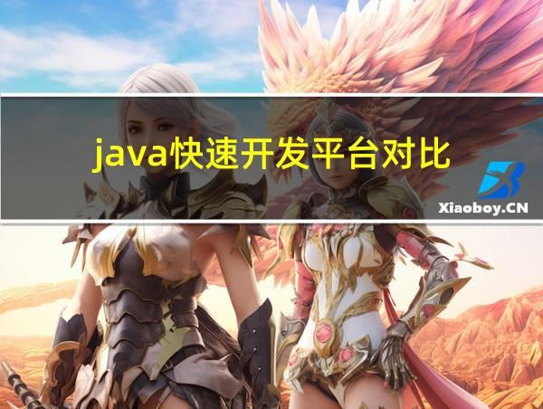 java快速开发平台对比的相关图片