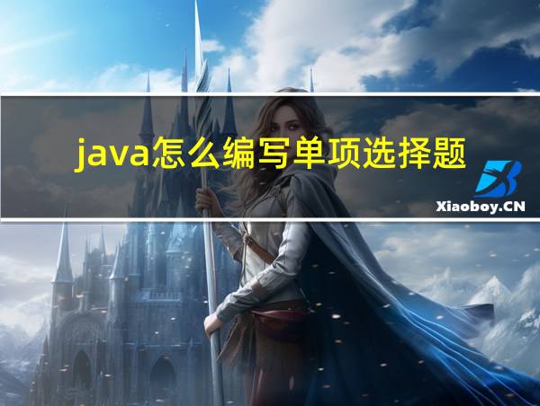 java怎么编写单项选择题的相关图片