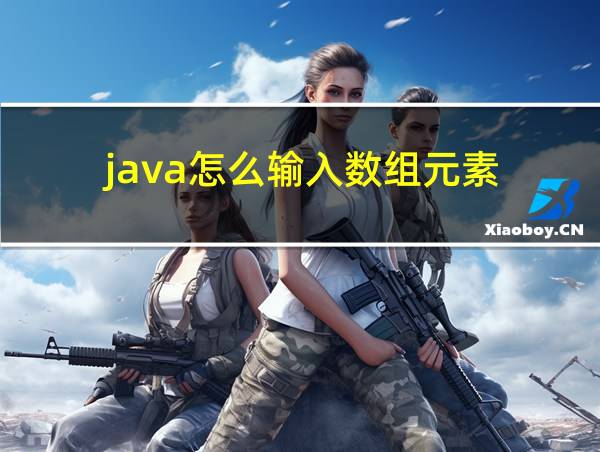 java怎么输入数组元素的相关图片