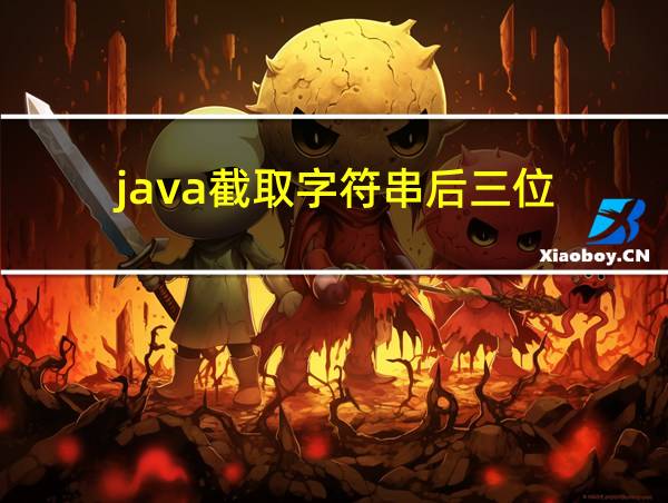 java截取字符串后三位的相关图片