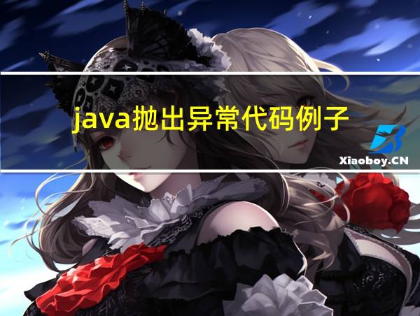 java抛出异常代码例子的相关图片