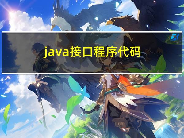 java接口程序代码的相关图片