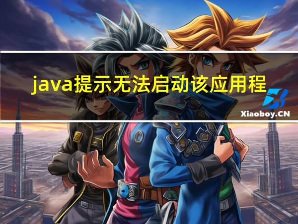 java提示无法启动该应用程序的相关图片