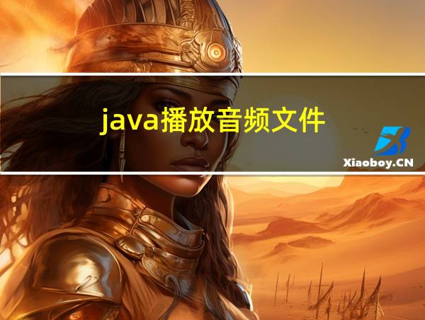 java播放音频文件的相关图片