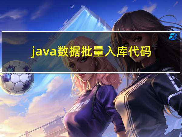 java数据批量入库代码的相关图片