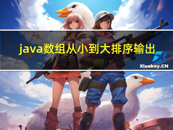 java数组从小到大排序输出的相关图片