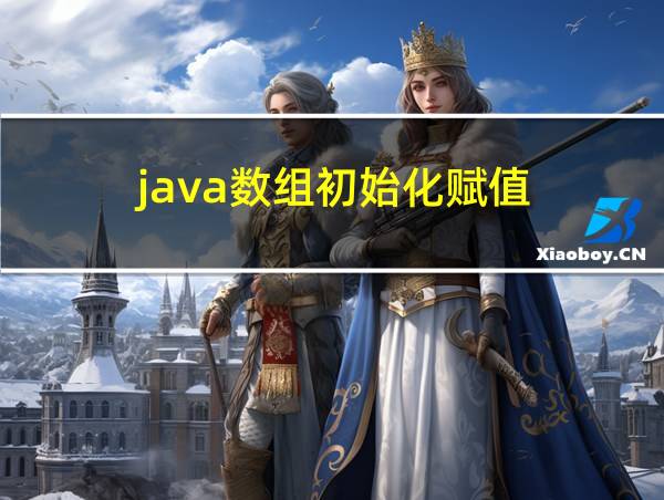 java数组初始化赋值的相关图片