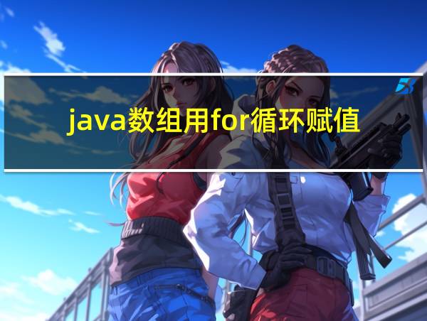 java数组用for循环赋值规则的相关图片