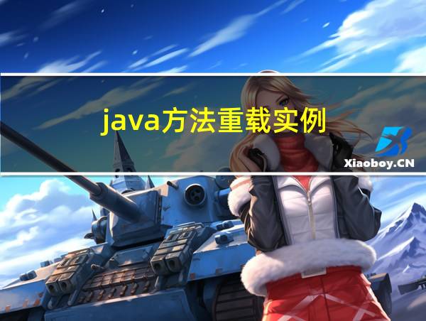 java方法重载实例的相关图片