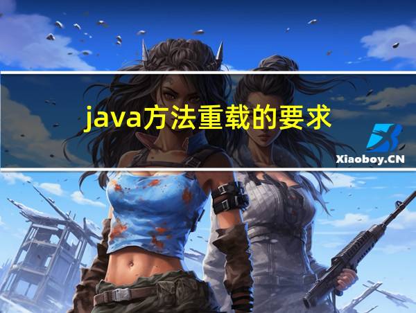 java方法重载的要求的相关图片