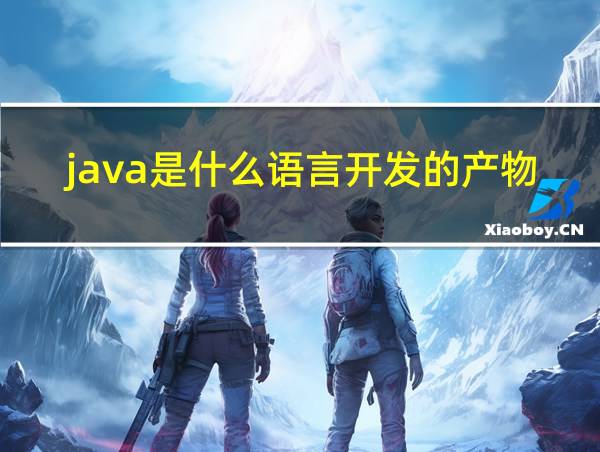 java是什么语言开发的产物的相关图片