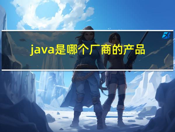 java是哪个厂商的产品的相关图片