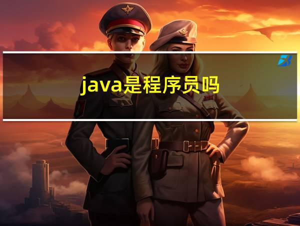 java是程序员吗?的相关图片