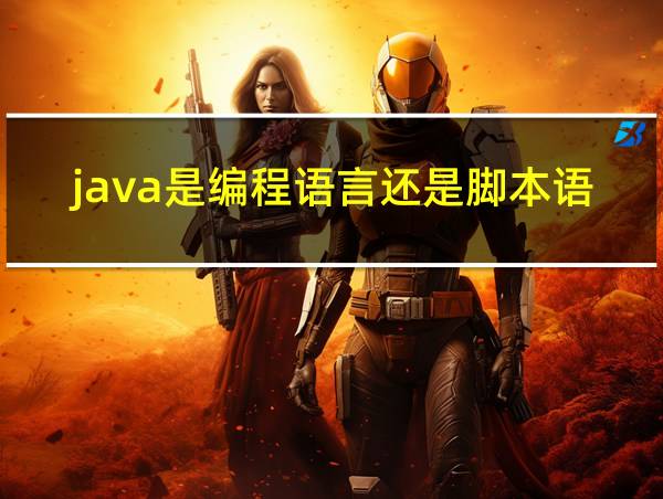 java是编程语言还是脚本语言的相关图片