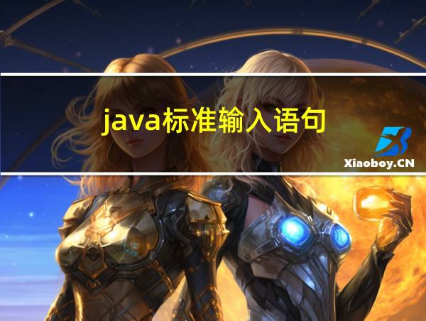 java标准输入语句的相关图片