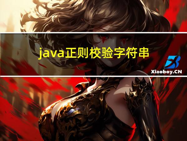 java正则校验字符串的相关图片