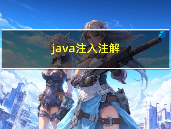 java注入注解的相关图片