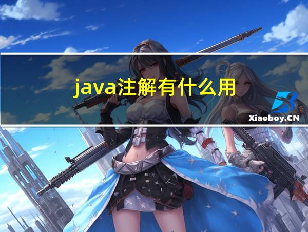 java注解有什么用的相关图片