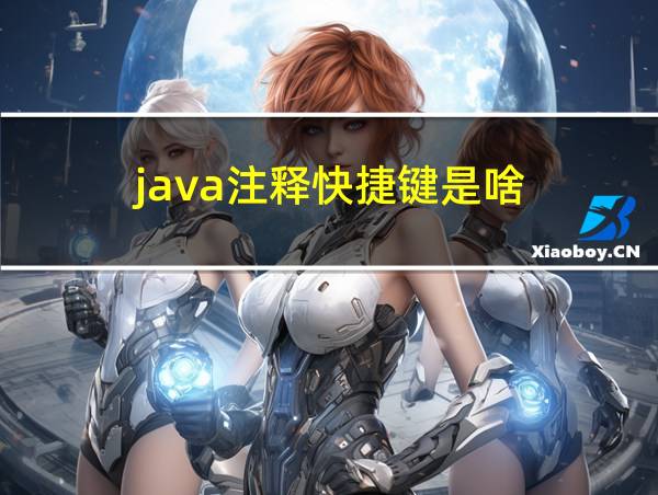 java注释快捷键是啥的相关图片