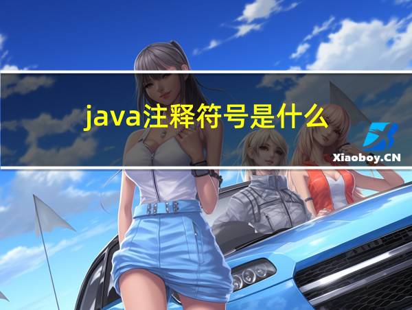 java注释符号是什么的相关图片