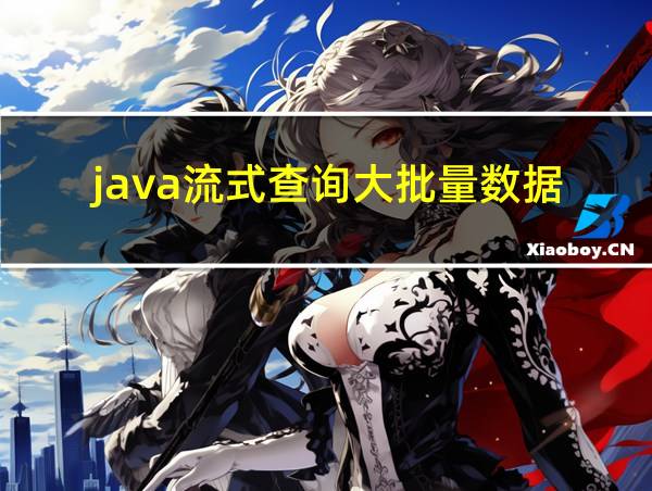 java流式查询大批量数据的相关图片