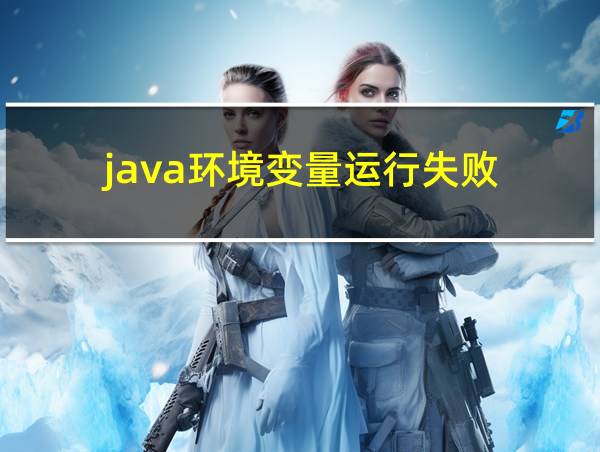 java环境变量运行失败的相关图片