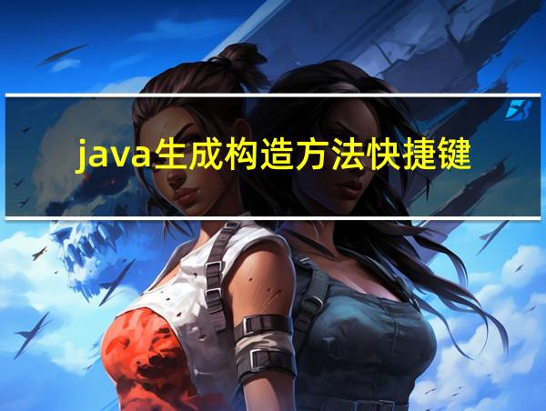 java生成构造方法快捷键的相关图片