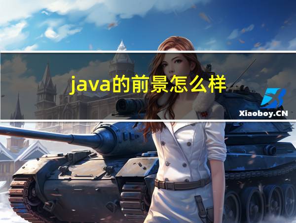 java的前景怎么样的相关图片